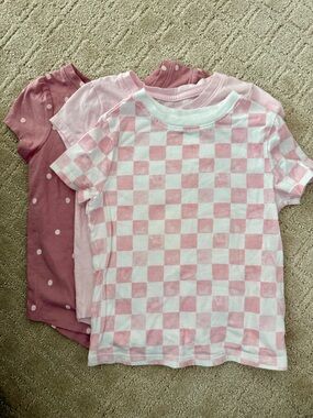 Cat & Jack Pink and White Checkerboard Short Sleeve Tee
